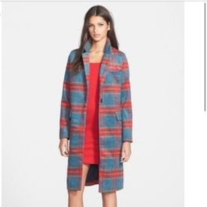 NWOT Glamorous (Nordstrom) Wool Tartan Coat Sz L